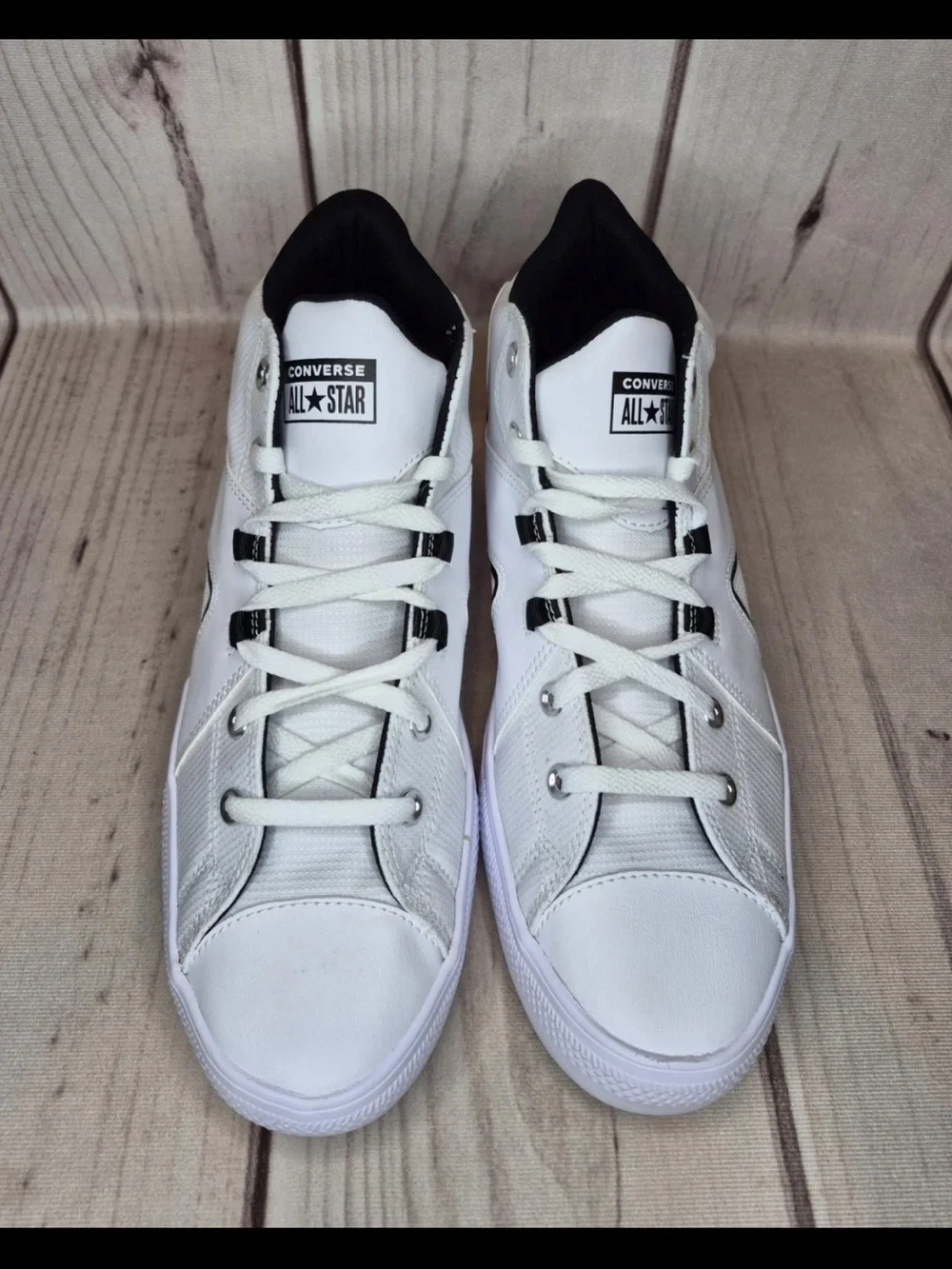 Converse CTAS Men's Size 12/Women’s Sz 14 Flux Ultra Mid White Black Shoes NWOB